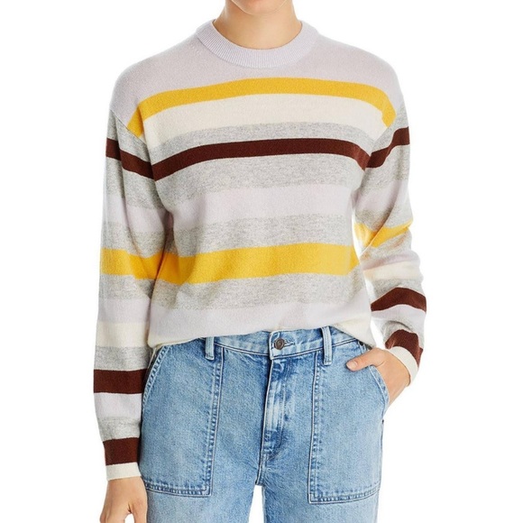 Lafayette 148 NYC nautical, striped, cashmere, pull over sweaters - Picture 8 of 13